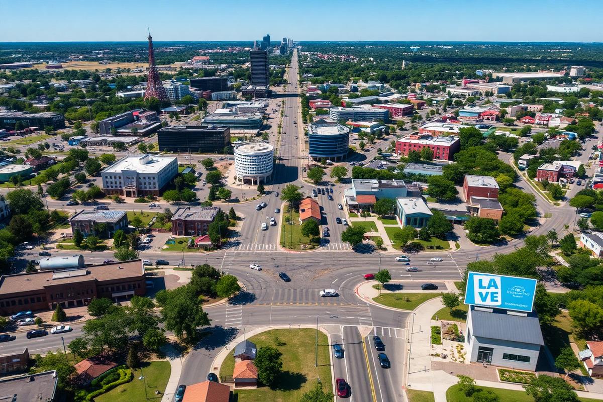 Aerial view of Prosper, Texas where Speedy Car Logistics McKinney arranges vehicle transport